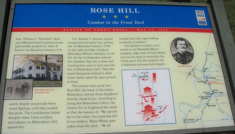 ROSE HILL COMBAT IN THE FRONT YARD WAR MEMORIAL PANEL