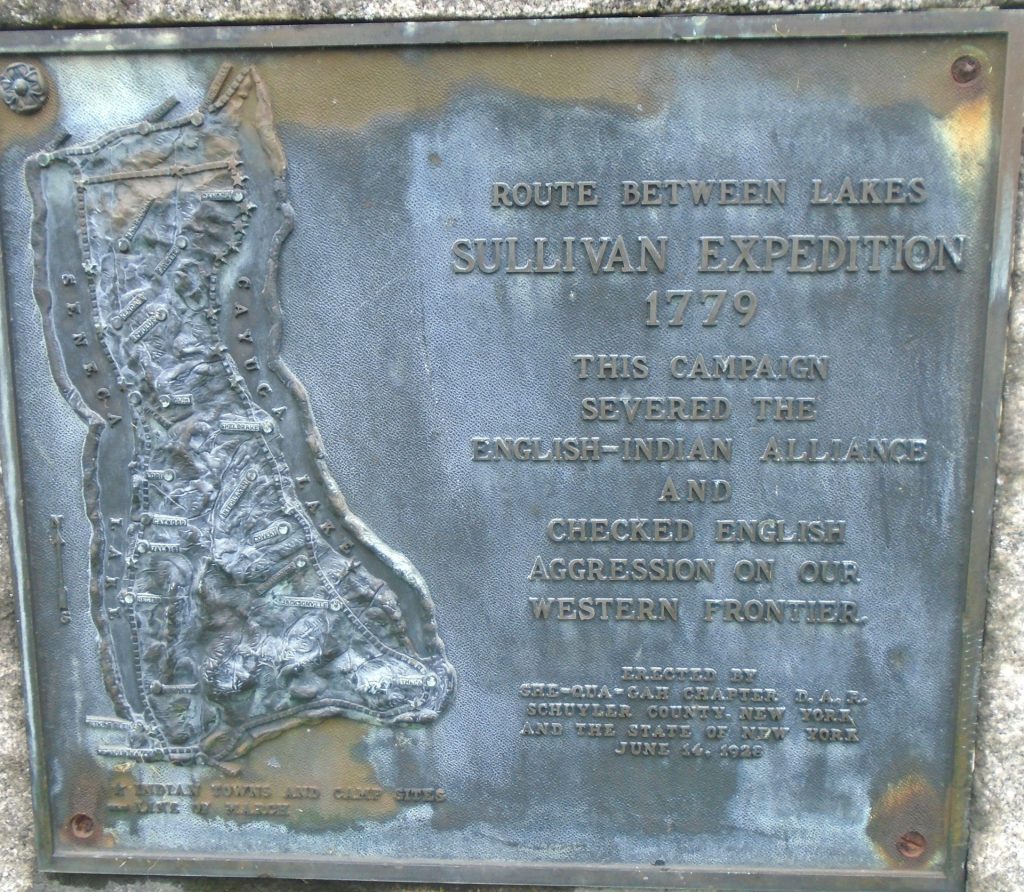 ROUTE BETWEEN LAKES SULLIVAN EXPEDITION MEMORIAL PLAQUE