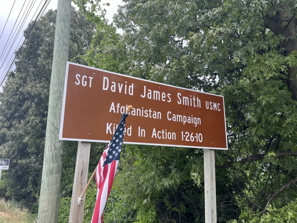 SGT DAVID JAMES SMITH USMC WAR MEMORIAL MARKER