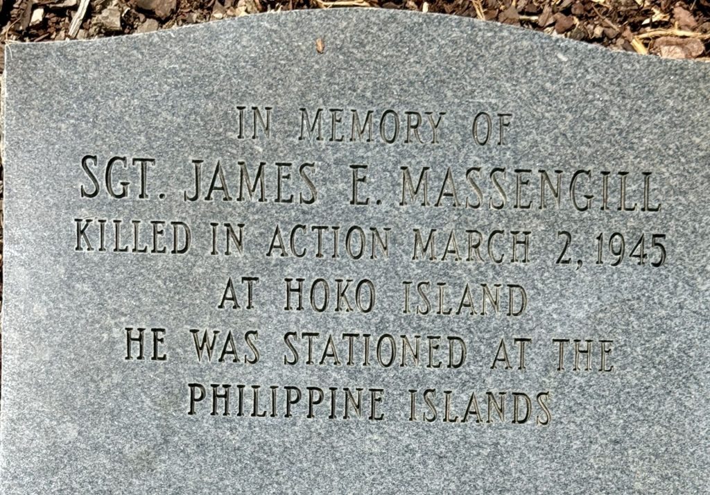 SGT. JAMES E. MASSENGILL WAR MEMORIAL STONE