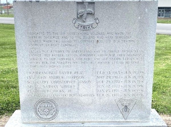 SIX OUTSTANDING SOLDIERS MEMORIAL