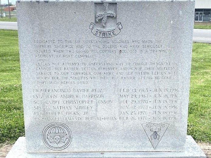 SIX OUTSTANDING SOLDIERS MEMORIAL