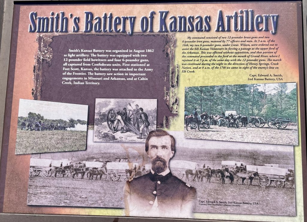 SMITH’S BATTERY OF KANSAS ARTILLERY WAR MEMORIAL PANEL