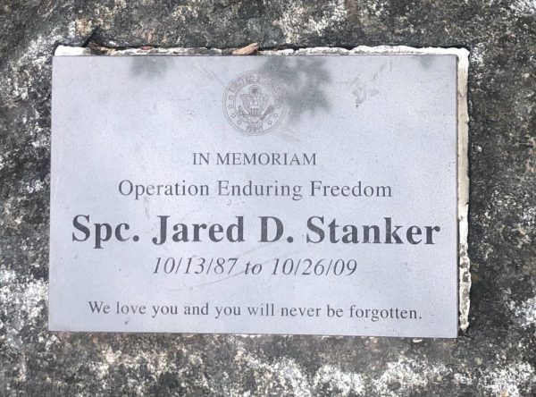 SPC. JARED D. STANKER WAR MEMORIAL STONE