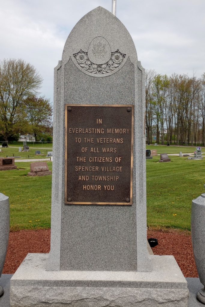 SPENCER VILLAGE AND TOWNSHIP ALL WARS VETERANS MEMORIAL