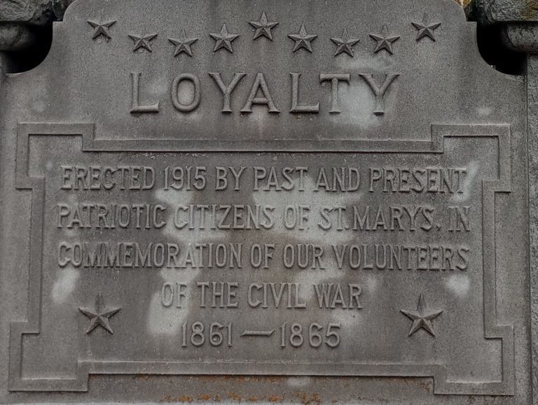 ST. MARYS CIVIL WAR MEMORIAL STONE