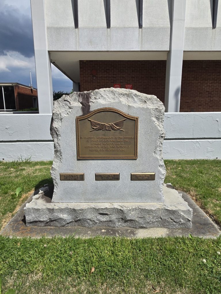STANLY COUNTY WAR VETERANS SUPREME SACRIFICE MEMORIAL