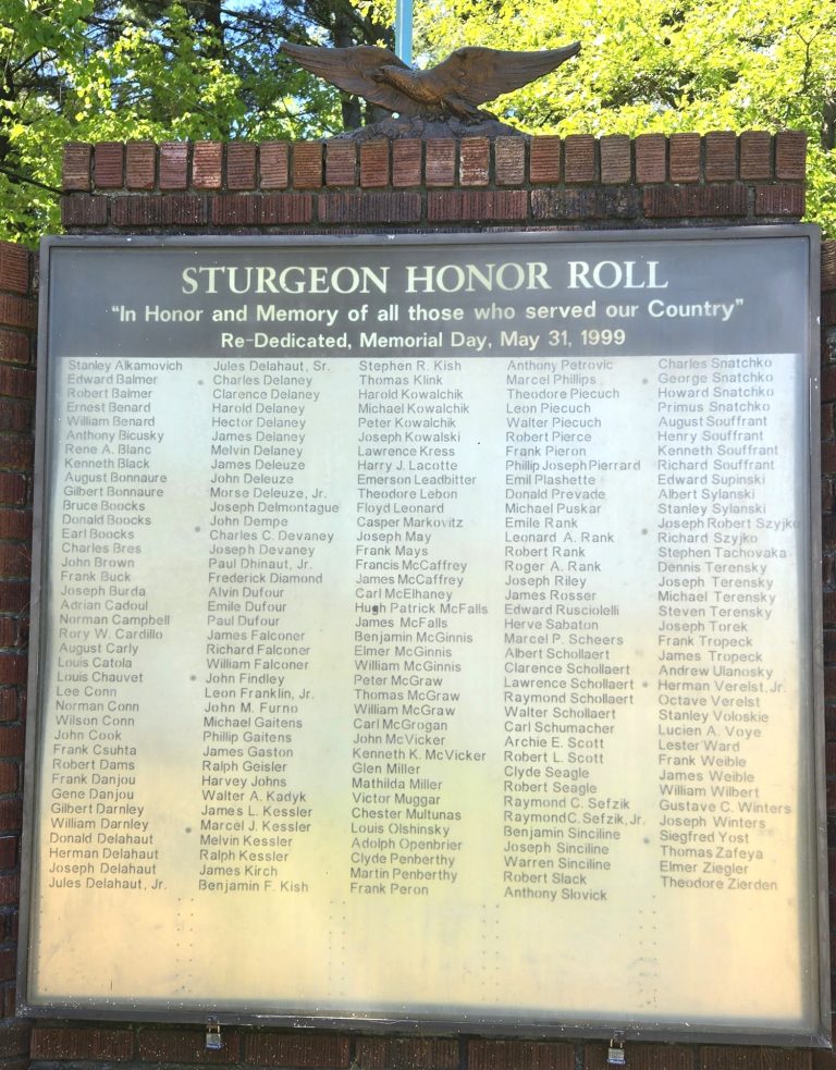 STURGEON HONOR ROLL MEMORIAL