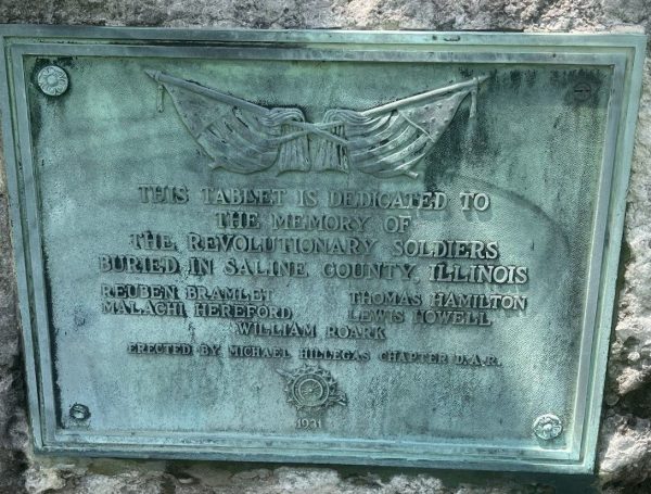 SUNSET LAWN CEMETERY REVOLUTIONARY SOLDIERS WAR MEMORIAL PLAQUE