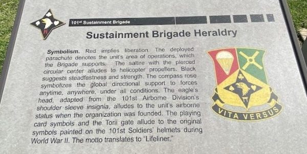 SUSTAINMENT BRIGADE HEARLDRY MEMORIAL PANEL