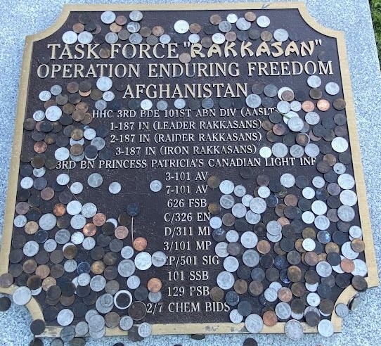 TASK FORCE “RAKKASAN” OPERATION ENDURING FREEDOM WAR MEMORIAL PLAQUE