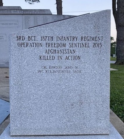 TASK FORCE “RAKKASAN” OPERATION ENDURING FREEDOM WAR MEMORIAL SIDE C