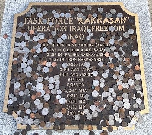 TASK FORCE “RAKKASAN” OPERATION IRAQI FREEDOM WAR MEMORIAL PLAQUE