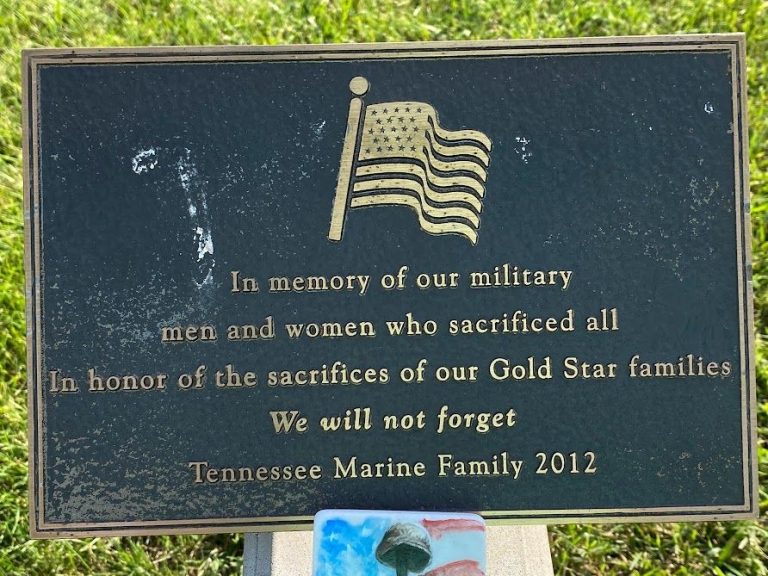 TENNESSEE MARINE FAMILY GOLD STAR MEMORIAL PLAQUE
