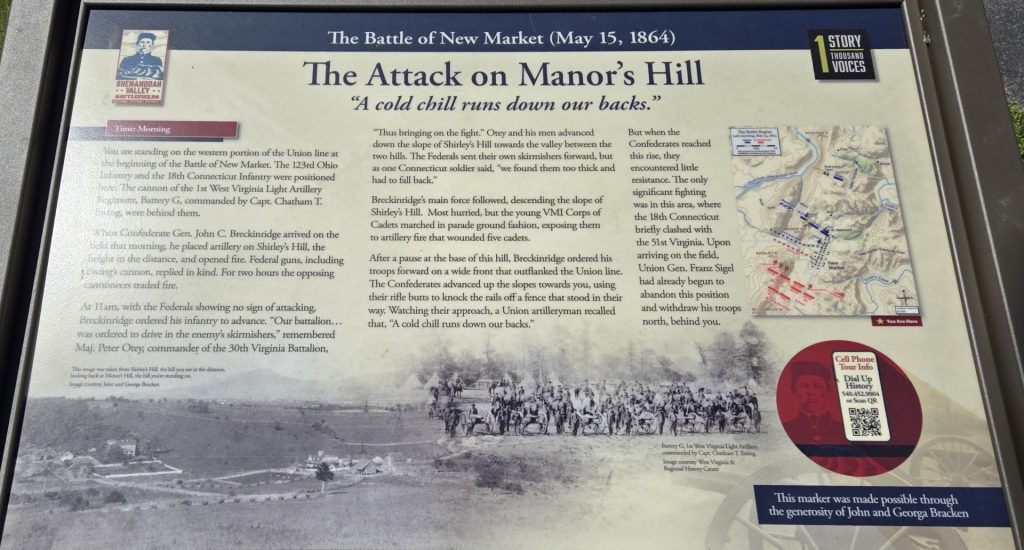 THE ATTACK ON MANOR’S HILL WAR MEMORIAL PANEL