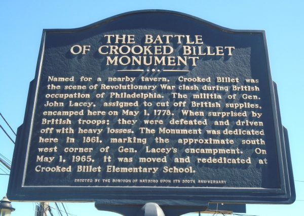 THE BATTLE OF CROOKED BILLET MONUMENT MARKER