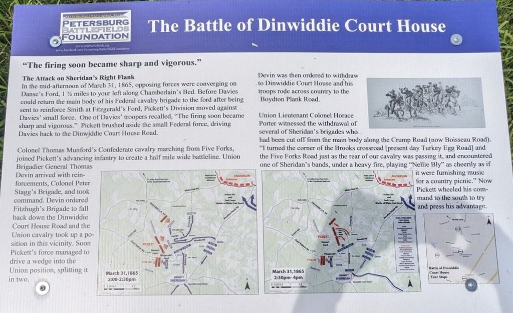 THE BATTLE OF DINWIDDIE COURT HOUSE MEMORIAL PANEL III