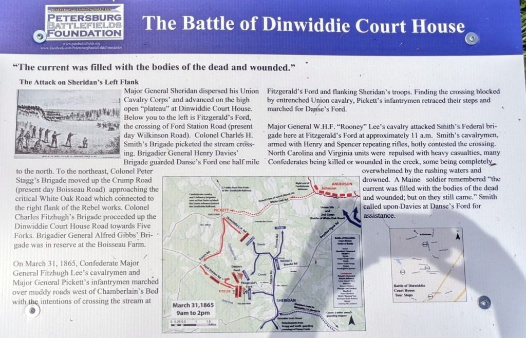 THE BATTLE OF DINWIDDIE COURT HOUSE MEMORIAL PANEL IV