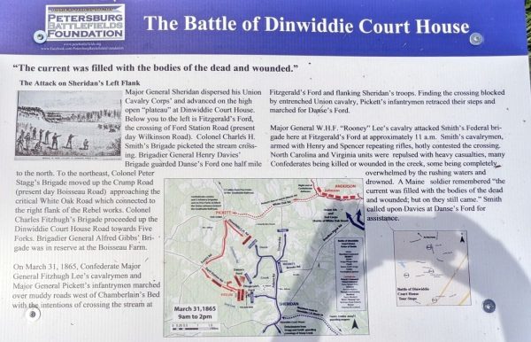 THE BATTLE OF DINWIDDIE COURT HOUSE MEMORIAL PANEL IV