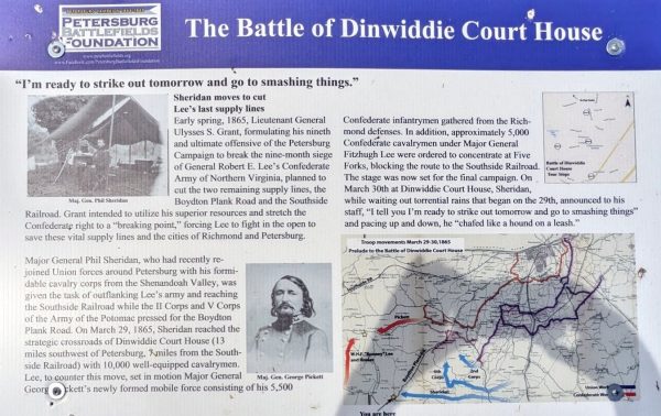 THE BATTLE OF DINWIDDIE COURT HOUSE MEMORIAL PANEL V