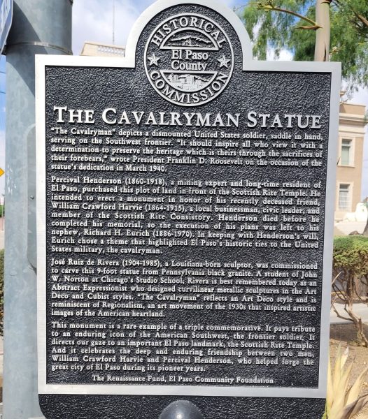 THE CAVALRYMAN STATUE MEMORIAL MARKER