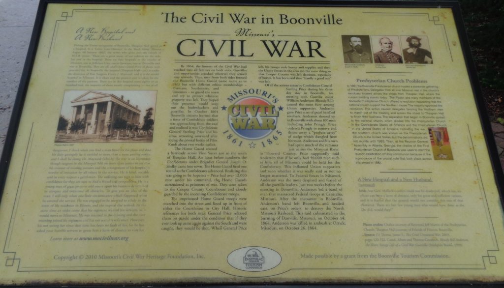 THE CIVIL WAR IN BOONVILLE MEMORIAL PANEL