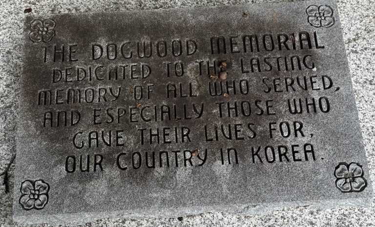 THE DOGWOOD KOREAN WAR MEMORIAL STONE