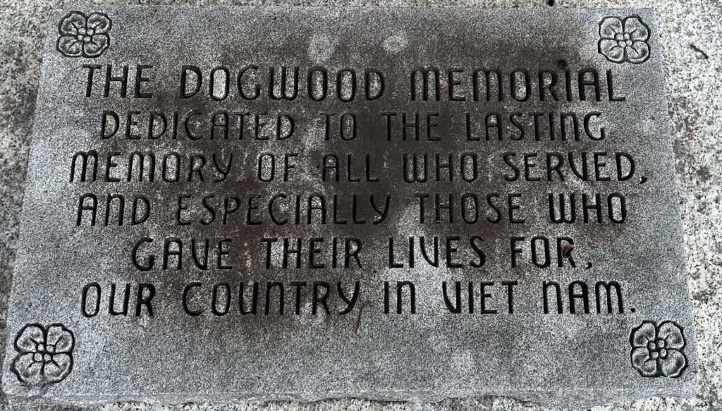 THE DOGWOOD VIET NAM WAR VETERANS MEMORIAL STONE