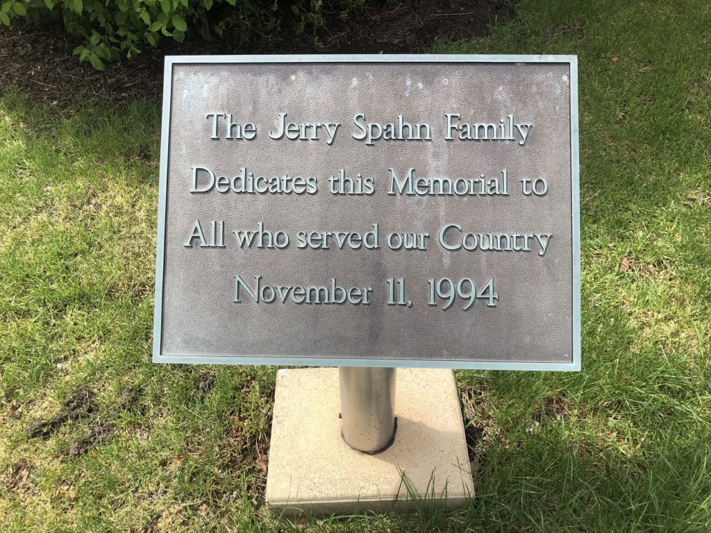 THE JERRY SPAHN FAMILY VETERANS MEMORIAL PLAQUE