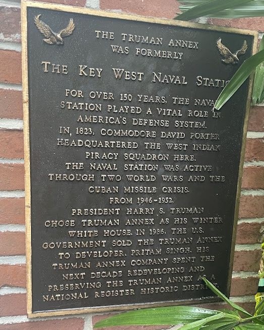 THE KEY WEST NAVAL STATION MEMORIAL PLAQUE
