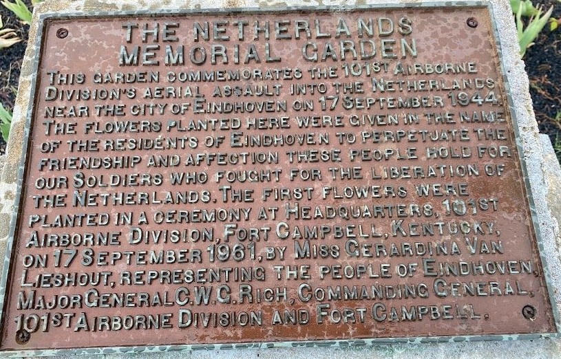 THE NETHERLANDS MEMORIAL GARDEN PLAQUE B