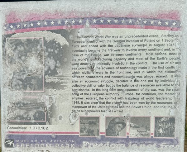 THE SECOND WORLD WAR MEMORIAL PLAQUE