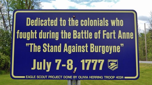 “THE STAND AGAINST BURGOYNE” REVOLUTIONARY WAR MEMORIAL MARKER