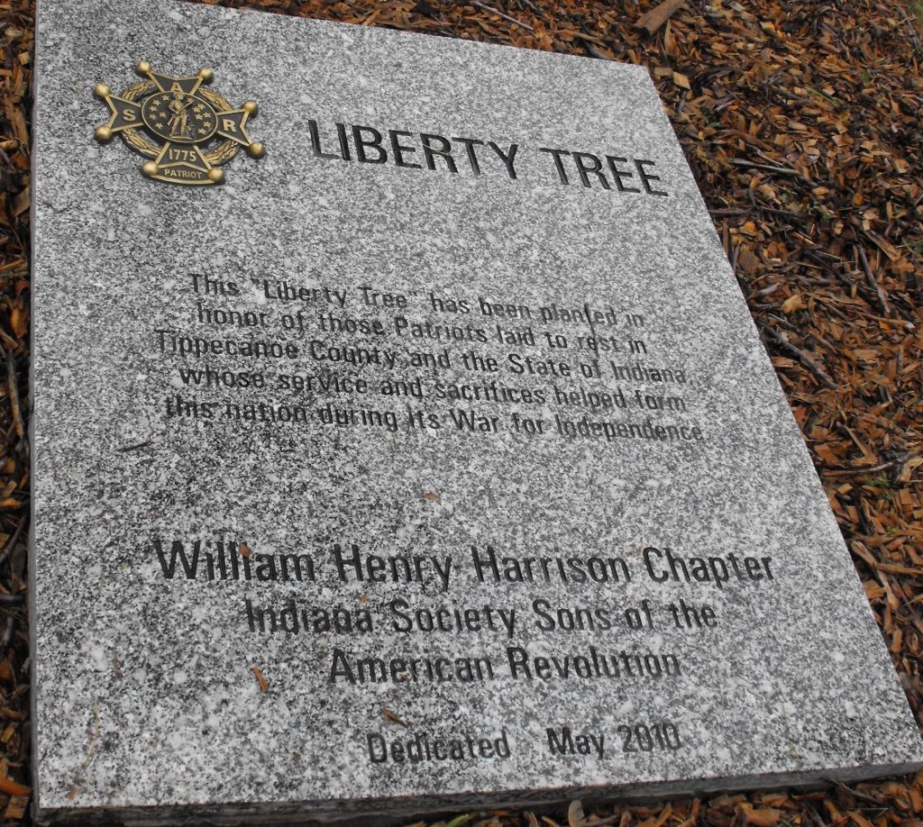TIPPECANOE COUNTY LIBERTY TREE MEMORIAL PLAQUE