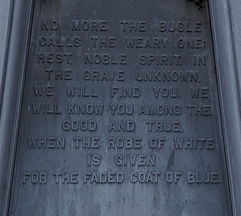 TO THE BRAVE DEFENDERS OF THE UNION WAR MEMORIAL PLAQUE C