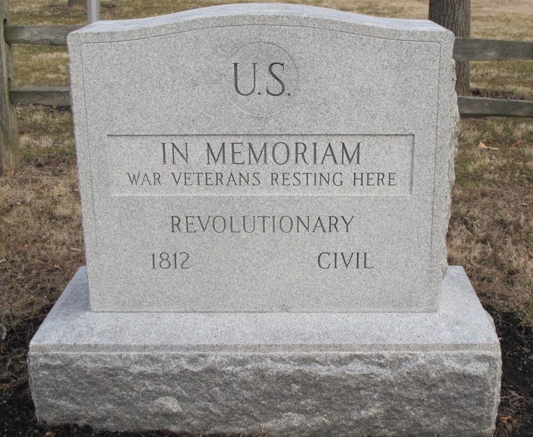 U.S. WAR VETERANS RESTING HERE MEMORIAL FRONT