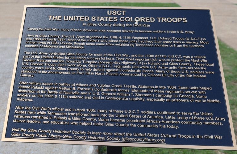 USCT THE UNITED STATES COLORED TROOPS WAR MEMORIAL PLAQUE