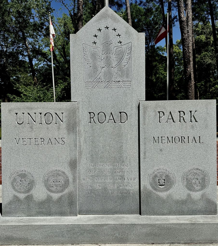 UNION ROAD PARK VETERANS MEMORIAL FRONT