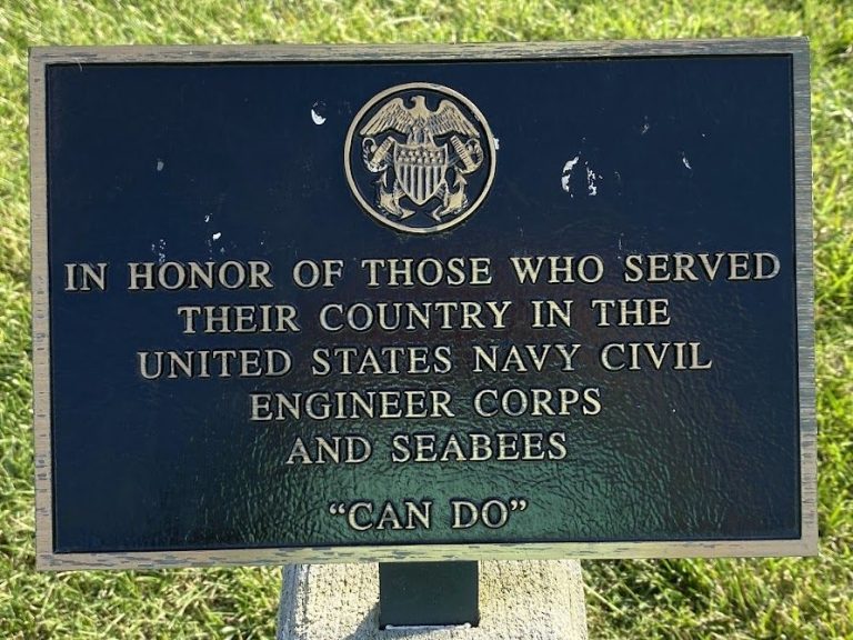 UNITED STATES NAVY CIVIL ENGINEER CORPS AND SEABEES MEMORIAL PLAQUE