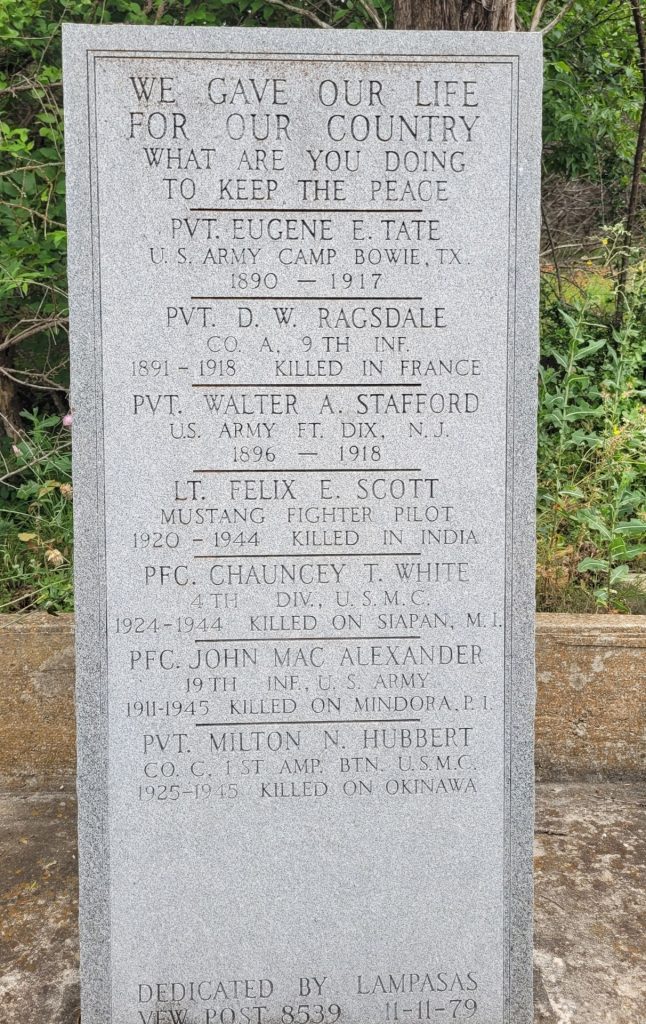 V.F.W. POST 8539 SUPREME SACRIFICE WAR MEMORIAL