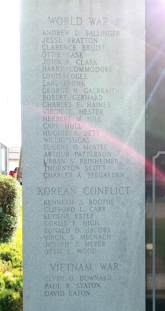 V.F.W. POST 9535 SUPREME SACRIFICE VETERANS MEMORIAL LEFT STONE