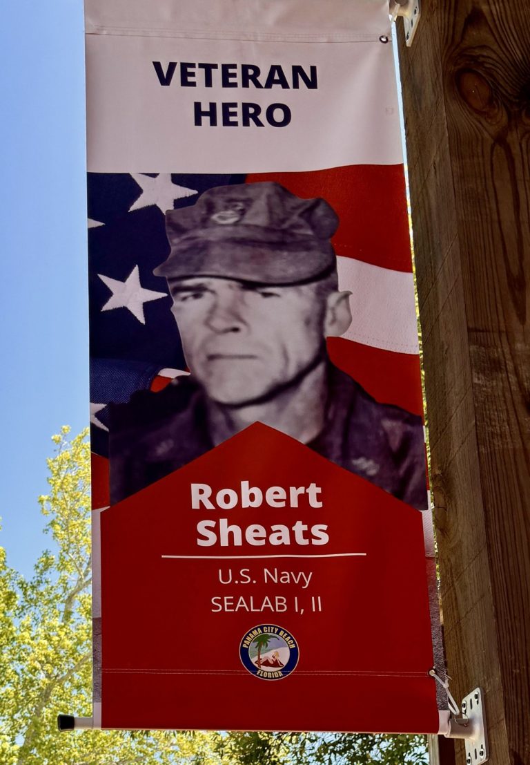 VETERAN HERO ROBERT SHEATS MEMORIAL BANNER