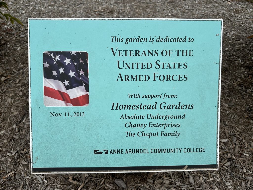 VETERANS OF THE UNITED STATES ARMED FORCES MEMORIAL GARDEN PLAQUE