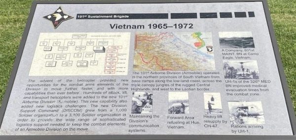 VIETNAM 1965-1972 WAR MEMORIAL PANEL