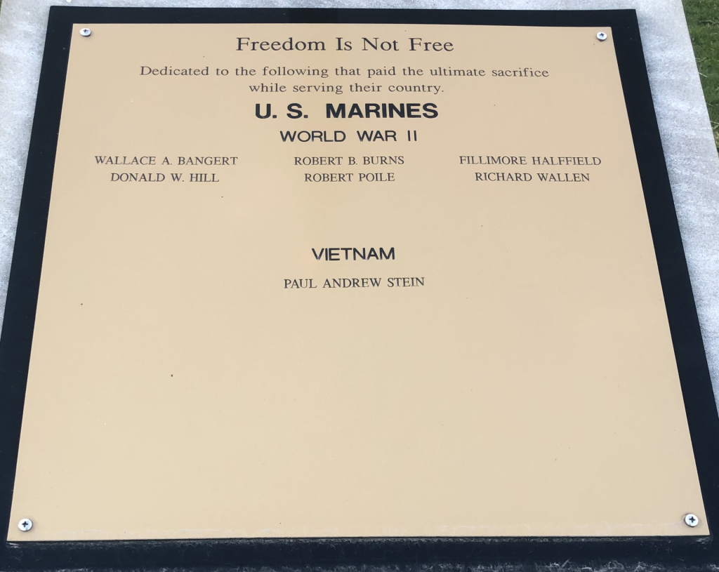 VILLA PARK FREEDOM IS NOT FREE MEMORIAL PLAQUE B