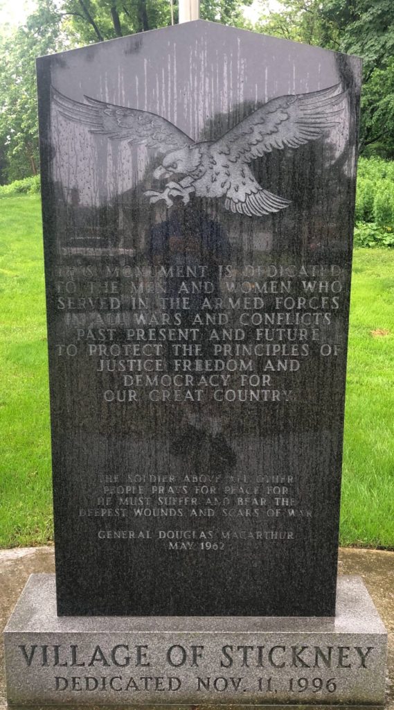 VILLAGE OF STICKNEY VETERANS MEMORIAL
