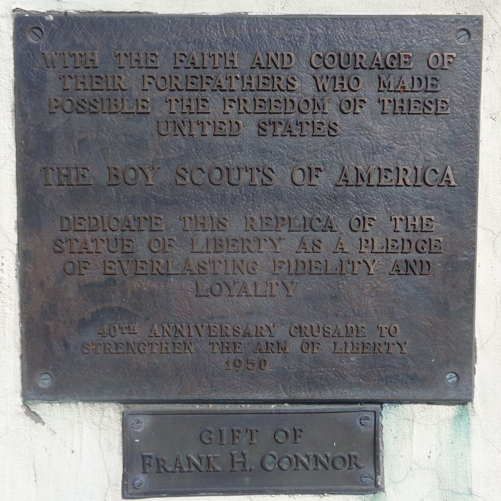 WARSAW STATUE OF LIBERTY REPLICA MEMORIAL PLAQUE