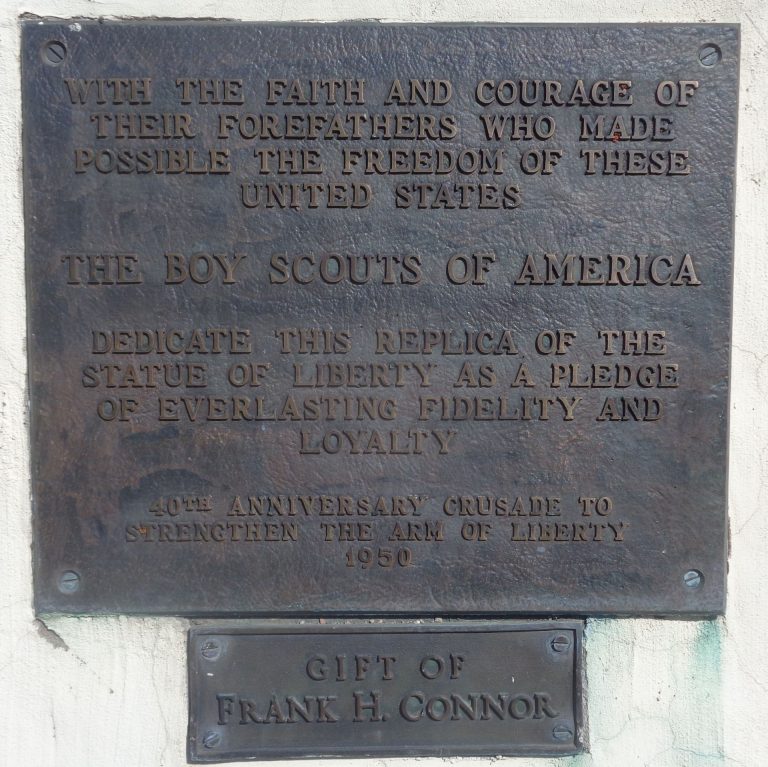 WARSAW STATUE OF LIBERTY REPLICA MEMORIAL PLAQUE