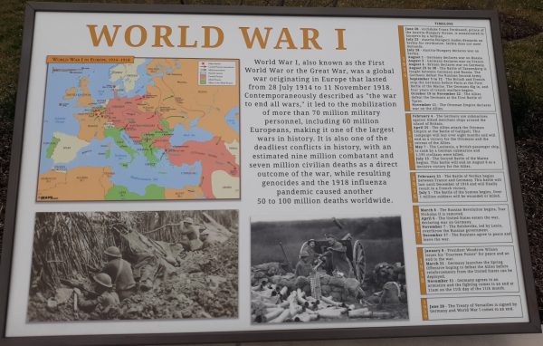 WHITEHOUSE WORLD WAR I MEMORIAL PANEL