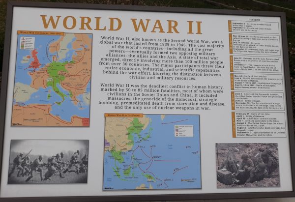 WHITEHOUSE WORLD WAR II MEMORIAL PANEL